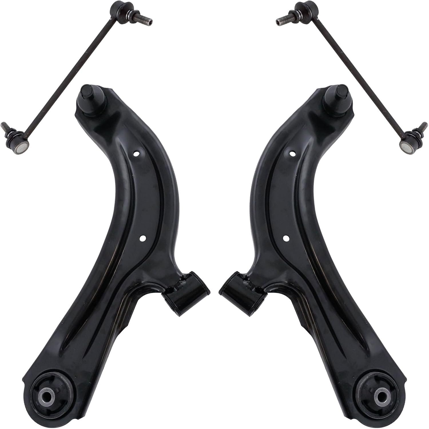 TRQ Front Suspension Kit Control Arm with Ball Joint Sway Bar Stabilizer | For 2015-2018 Chevrolet City Express 2013-2021 Nissan