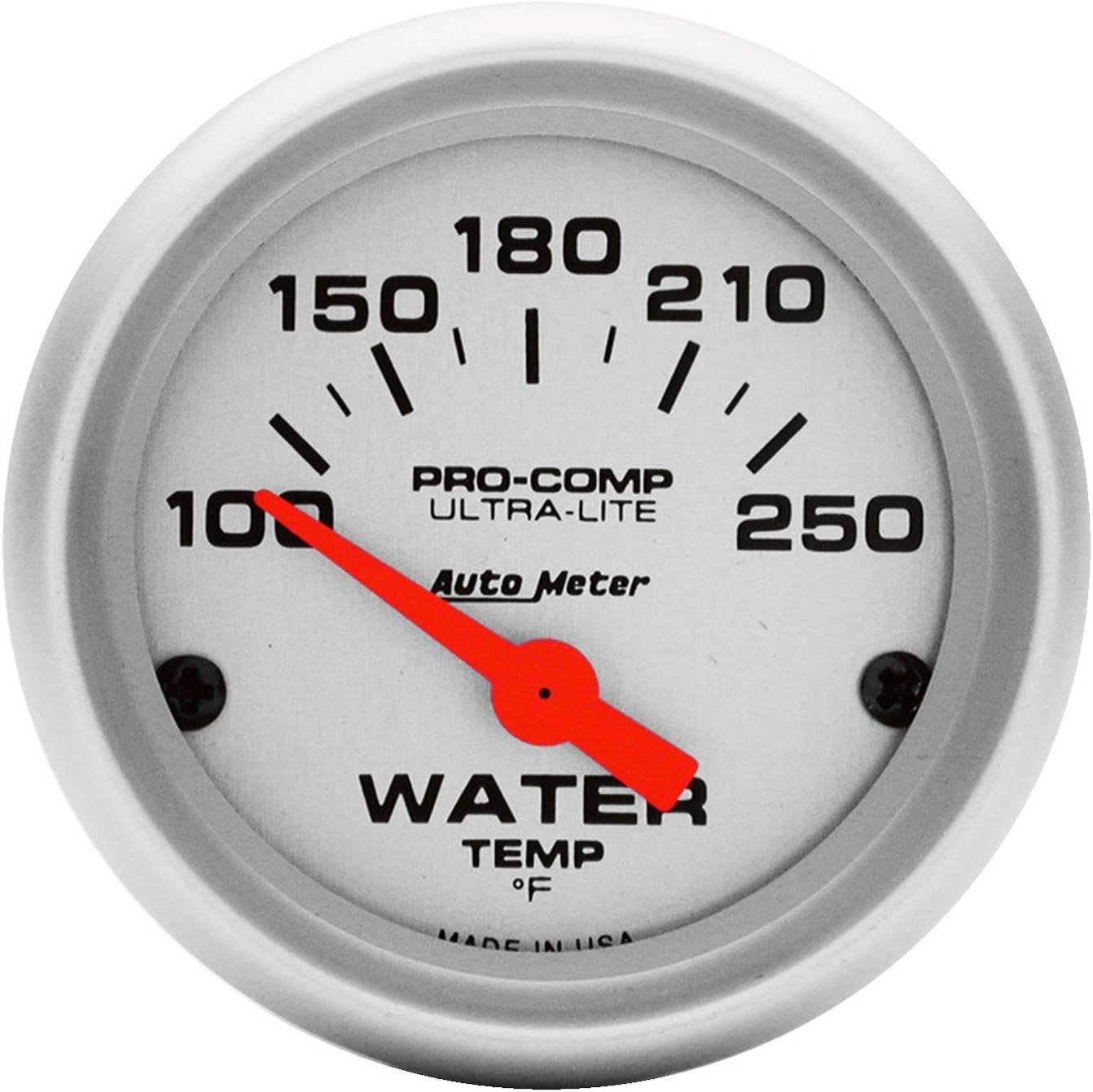 Auto Meter 4337 Ultra-Lite Electric Water Temperature Gauge – Silver