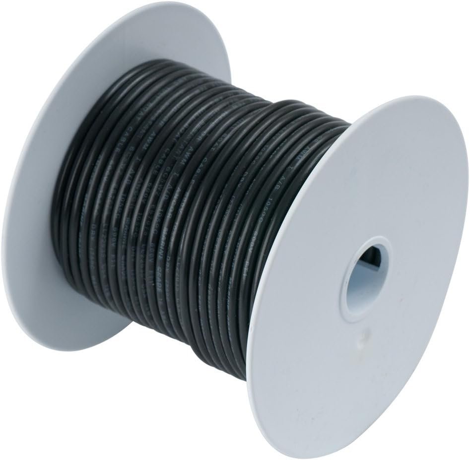 Ancor 117005 Tinned Copper Battery Cable, 2/0 AWG, Black, 50 ft